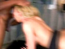 Nasty Blonde Milf Whore Slammed Hard By Two Black Guys