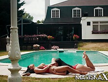 Valentina Ricci And Mariska Fuck Poolside