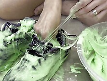 Trashing Sneakers (Trainers) With Super Sticky Slime