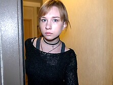 DEBT4k.  Teeny Schuldner Zahlt Für Schulden Mit Zartem Mund Und Snatch