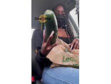 slutty wench squirts and creams using cucumber