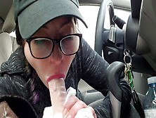 Public Blowjob Deepthroat Practice In A Busy Parking Lot