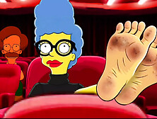 Housewife Mrs.  Sinpsom Teases With Dirty Feet.  JOI.  Tarantino parody..  Cartoon Foot Fetish