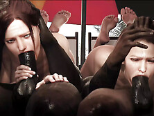 Robaatoo Explicit Beach Orgy: Seductive Women Craving Intense Sex and Swallowing Large Black Cocks