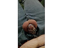 10 minutes of self balbusting in chastity