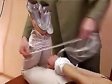 gagged legal age teenager used in office by old crock (18+)