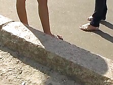 The sheer costume real upskirt in the road