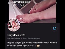 Zoeyofficialxx Shows Her Feet,  Socks And Soles