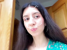 Sweety Lost the Game and Had to Walk with Jizz on Her Face - Cumwalk