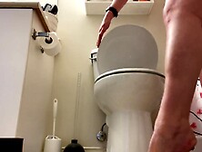 Angel peeing into throne-room during the time that standing up, trying to pee like a man bare butt view gal standing pee