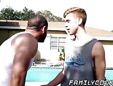 Hairy Daddy Gets Creampied By Stepson In The Backyard