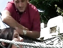 Bruno SX Fucks Maria Bellucci's Big Ass Outdoor - Cum in Mouth Blowjob