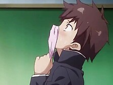 Cute anime babe gets her juicy cherry nailed with mate's wood