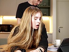 Large Tit Youthful Secretary Drilled by Boss