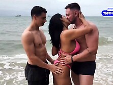 Sensational sex on the beach with two suspended studs,  I gave them a showcase - hottest XXX!