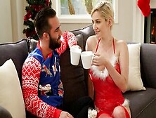 Busty Beauty Enjoys Xmas Fuck With Her Boyfriend