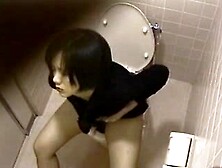 Asian Toilet Masturbates
