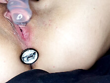 Amatuer Has Fun Masturbating With Ass-Sex Plug and Dildo,  Fucking Dildo and Butt-Sex Plug – German Bitch