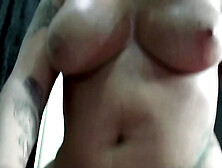 Tattooed big boobs blonde fucked in POV