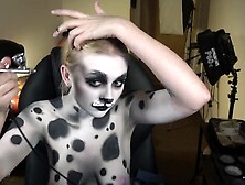 Dalmatian Puppy Chick Body-Paint Nude Timelapse