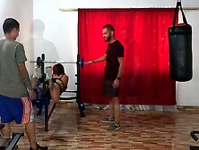 Lucky men managed to have sex with the new cunt with mouth at the gym