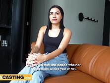 New Latin chick Sweetheart Rides Tourist Penis During Fake Interview