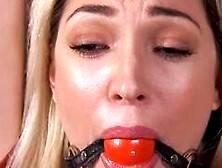 Blonde Slave Gets Tits Whipped To Red