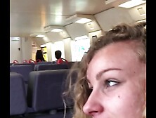 Angel Emily public blowjob in the train and cumswallowing !!