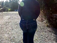 Milf Huge Booty Whale Tail Outside