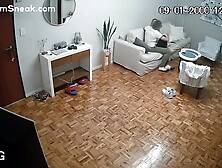 IPCAM - Young couple fucking on their sofa. mp4