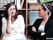 Pepper Hart bouncing off her cunny on top of the lp officer