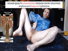 Edgeworth Johnstone Censored Bare Feet Shiny Blue Shirt Cam 1