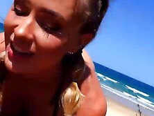 Cum inside me on Public Beach with FREUTOY p2