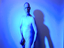 Kudoslong Naked In A Blue Light Frolicking With His Sluggish Meatpipe Till Swell