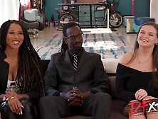 Sexy Sales Woman Railed By Huge Cocked Colleagues - Erin Everheart - DFxtra