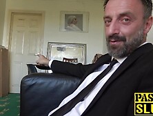 Skinny babe April Paisley dominated with ass fucking