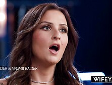 WIFEY Hotwife Ryder Mercedes Gets Tag-Teamed By 2 Biggest BBCs In Front Of Hubby