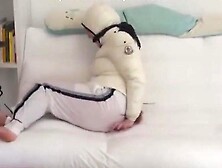 White Moncler Downjacket Zipper Hogtie