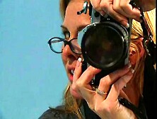 Two hot blondes fingering and fucking hard until they cum