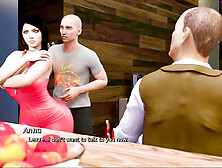 Arousing beach adventure with big boobed brunette Anna and her grandpa