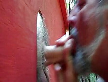 Bear Servicing Bg Uncut Cock At His Outside Glory Hole!