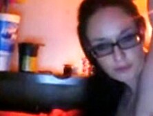 Sexy milf with clit ring fingers and rubs her wet pussy