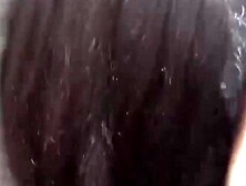 This girl seeks a spot to relief from her urge