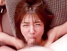 He puts a collar on her,  presses her head against his,  makes him deepthroat her,  and thrusts into her violently.