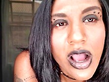 punjab skank wearing african lipstick wants her lips and tongue