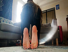 Blonde Worships Brunettes Feet In Foot Fetish Action