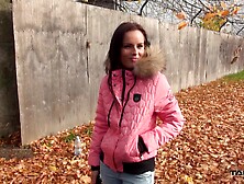 Brunette teen babe Kari pussy pounded and cum sprayed in a car