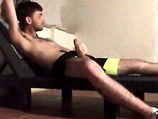 Skinny tattooed twink Jacob Daniels masturbates and cums