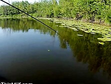 Outdoors-Adventure: Hot Blonde Rides Her Man's Hard Dick While Fishing