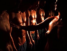 Sexy babe Kathy Anderson wraps her lips around hard cocks